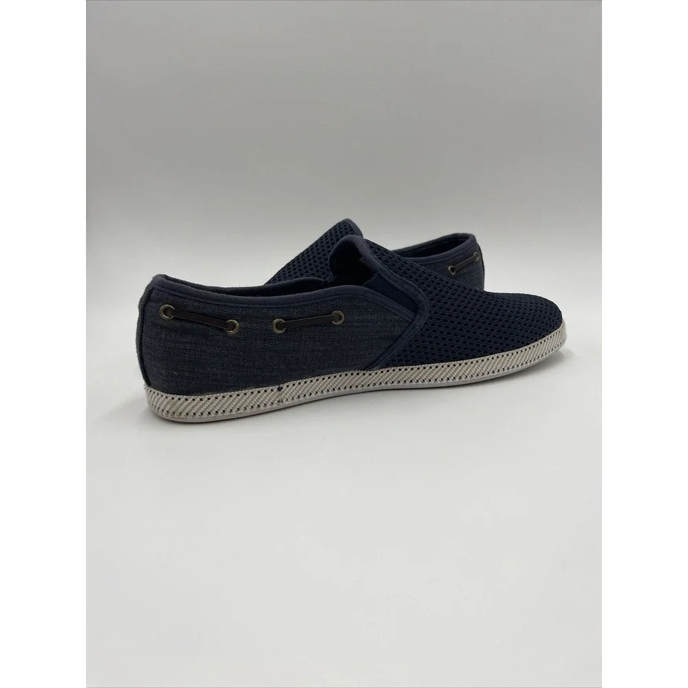 Steve Madden Men's P-Baller Woven Slip On Sneakers Size 12 Color Navy #022‎